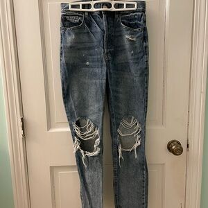 PacSun High Rise Distressed Blue Jeans